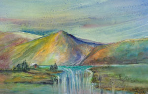 Waterfall in the Mountains