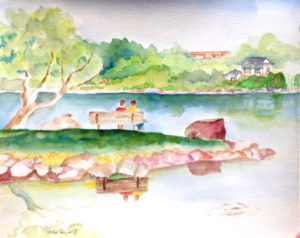 Watercolour journal Henderson 8.5x11” approx Watercolor 8.5x11”